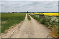 SK9922 : Farm track off Castle Bytham Road by J.Hannan-Briggs