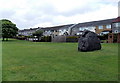 SO1910 : Large boulder on a green alongside Chapel Road, Nantyglo by Jaggery