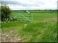 SK8919 : Open field gate, west side of The Drift by Christine Johnstone