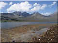 NG5621 : Loch Slapin and view to Bla Bheinn by Andrew Hill