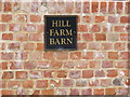 TM3373 : Hill Farm Barn sign by Geographer