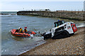 TQ8209 : The launch of the Hastings D Class lifeboat - 4 by Ian Capper