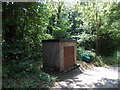 SO1241 : Utilities box and a grit bin, Llanstephan by Jaggery