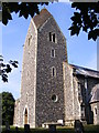 TM3186 : St.Mary's Church Tower, Flixton by Geographer