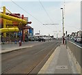 SD3033 : Tramlines at Pleasure Beach by Gerald England