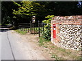 TM2799 : Howe Church Victorian Postbox by Geographer