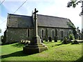 TF3469 : The church and war memorial, Hagworthingham by Christine Johnstone