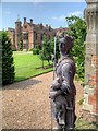 SP2556 : Charlecote Park, Shepherdess Statue in Forecourt by David Dixon