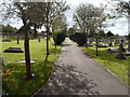 ST9372 : Path through Chippenham Cemetery by Jaggery