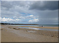 TA1376 : Rain cloud over Filey Brigg by Pauline E