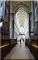 SU1429 : Quire and nave, Salisbury Cathedral by Julian P Guffogg