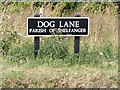 TM0884 : Dog Lane sign by Geographer