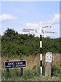 TM0884 : Roadsign on Dog Lane by Geographer