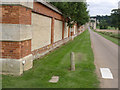 SK8832 : Kitchen garden wall and drive by Alan Murray-Rust