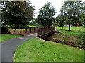 SM9801 : Wooden footbridge over a stream in Pembroke by Jaggery