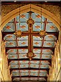 SK7953 : The Parish Church of St Mary Magdalene - Chancel Ceiling and Hanging Cross by David Dixon