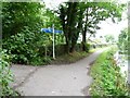 ST2999 : Cycleway signpost on the Mon & Brec canal towpath by Christine Johnstone