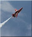 SK9578 : Red Arrow practising near RAF Scampton by J.Hannan-Briggs