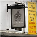 SJ8798 : Sign of Derby Arms by Gerald England