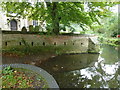 TL3071 : Church yard wall and River Great Ouse, St Ives by Richard Humphrey