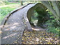 TQ2063 : The packhorse bridge over the Hogsmill River near Ewell by Marathon