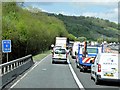 TQ3753 : Roadworks on the M25, Lodge Wood by David Dixon