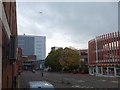 SX9293 : Loading bays for shops in Sidwell Street, Exeter by David Smith