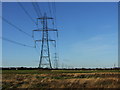 TQ9068 : Pylons near Iwade by Chris Whippet