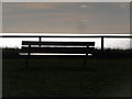 SZ1291 : Southbourne: a clifftop bench by Chris Downer