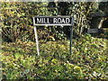 TM2693 : Mill Road sign by Geographer