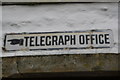 SD9477 : An old Telegraph Office sign at Buckden by Ian S