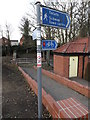 TM3877 : Signpost at the entrance to Town Park by Geographer