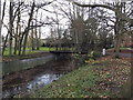 TM3877 : Footbridge over Town River in Town Park by Geographer