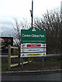 TL2960 : Caxton Gibbet Park sign by Geographer