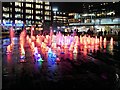 SJ8498 : Piccadilly Gardens Fountains at Christmas (3) by David Dixon