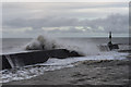 SN5780 : Aberystwyth Harbour - January 2014 storm by Ian Capper