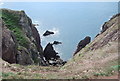 SM8501 : Looking down to the sea from the coastal path by N Chadwick