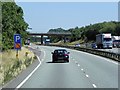 SP6878 : A14, Layby and Road Bridge near Naseby by David Dixon