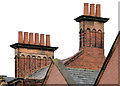 J3374 : Chimneys and chimney pots, North Street, Belfast by Albert Bridge