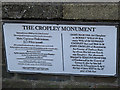 TQ1774 : Plaque for the Cropley monument by Stephen Craven