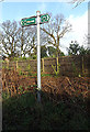 TM2647 : Byway/footpath sign on Broomheath by Geographer