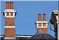 J3377 : Chimneys and chimney pots, Fortwilliam, Belfast by Albert Bridge