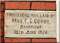 J3273 : Foundation stone, Donegall Road Methodist church, Belfast by Albert Bridge