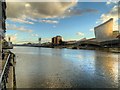 SJ8097 : Manchester Ship Canal at Salford Quays by David Dixon