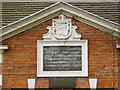 SK2327 : Dedicatory plaque, Rolleston Almshouses by Alan Murray-Rust