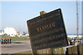 NX0661 : British Transport Commission "trespass" sign, Stranraer harbour (1985) by Albert Bridge