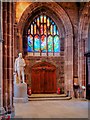 SJ8398 : The Healing Window and Thomas Fleming's Statue by David Dixon