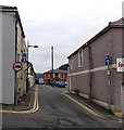 SO2104 : One way traffic along Mitre Street, Abertillery by Jaggery