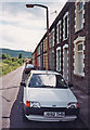 ST0292 : Ynyshir: Railway Terrace in 1993 by John Sutton