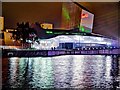 SJ8097 : Imperial War Museum North Laser Show by David Dixon